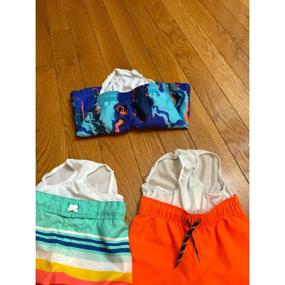 Boys Swimwear Bundle Wave Zone Old Navy Under Armour 2T 3T Rash Guard Trunks